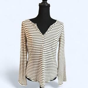 Vintage Y2K Lucky Brand striped long sleeve top with bell sleeves Size Medium